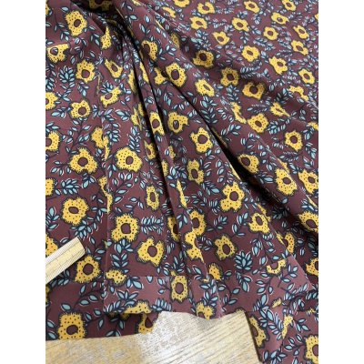 画像5: 生地：NEWヴィーナス糸ポリエステルデシン花柄（レンガ／オレンジ）