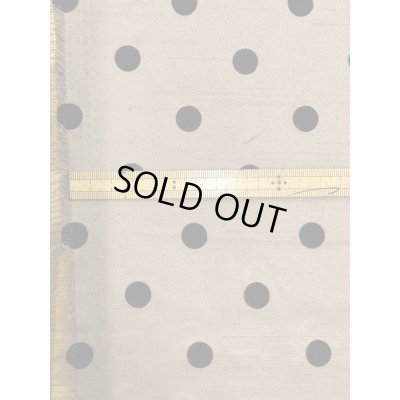 画像3: 生地：水玉大フロッキー加工ポリシャンタン（ベージュ／黒）