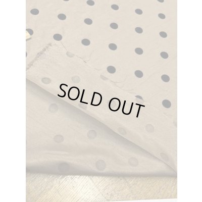 画像4: 生地：水玉大フロッキー加工ポリシャンタン（ベージュ／黒）