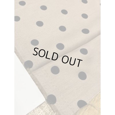 画像5: 生地：水玉大フロッキー加工ポリシャンタン（ベージュ／黒）