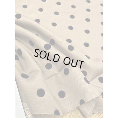 画像6: 生地：水玉大フロッキー加工ポリシャンタン（ベージュ／黒）