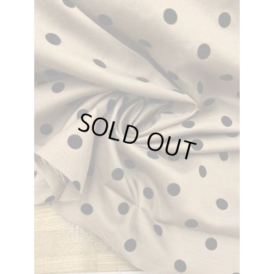 画像7: 生地：水玉大フロッキー加工ポリシャンタン（ベージュ／黒）