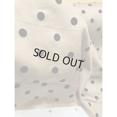 画像8: 生地：水玉大フロッキー加工ポリシャンタン（ベージュ／黒）