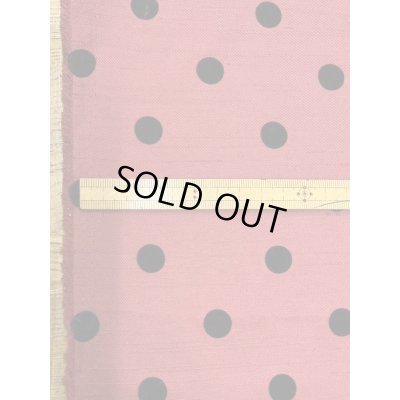 画像2: 生地：水玉大フロッキー加工ポリシャンタン（レンガ／黒）