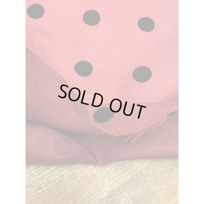 画像4: 生地：水玉大フロッキー加工ポリシャンタン（レンガ／黒）