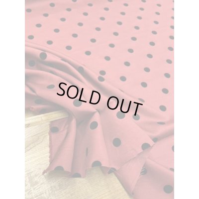 画像5: 生地：水玉大フロッキー加工ポリシャンタン（レンガ／黒）