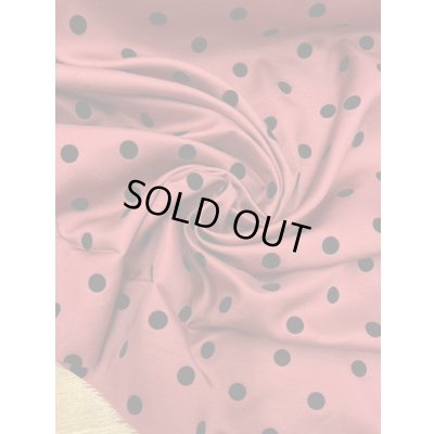 画像6: 生地：水玉大フロッキー加工ポリシャンタン（レンガ／黒）