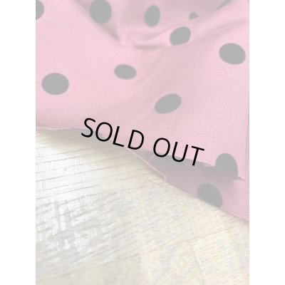 画像7: 生地：水玉大フロッキー加工ポリシャンタン（レンガ／黒）