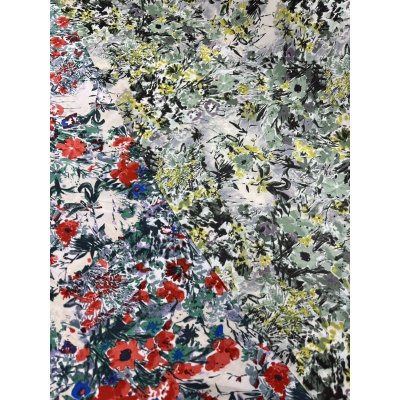 画像8: 生地：ポリエステル100％花柄プリント（ベージュ／赤）