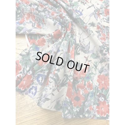 画像5: 生地：ポリエステル100％花柄プリント（ベージュ／赤）