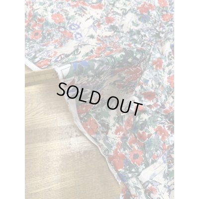 画像7: 生地：ポリエステル100％花柄プリント（ベージュ／赤）