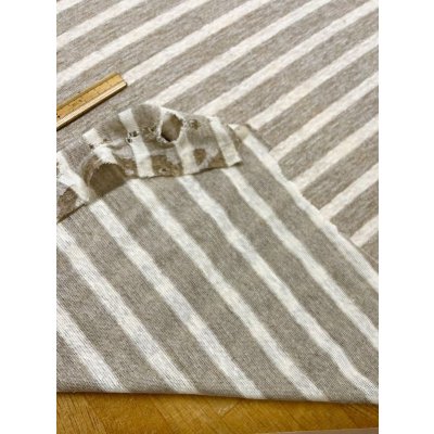 画像3: 生地：麻100％霜降り天竺ニット（ベージュ／グレージュ）