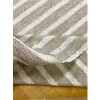 画像4: 生地：麻100％霜降り天竺ニット（ベージュ／グレージュ）