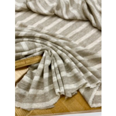 画像5: 生地：麻100％霜降り天竺ニット（ベージュ／グレージュ）