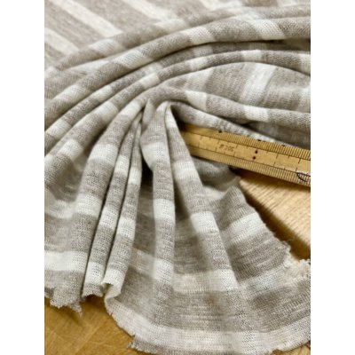 画像6: 生地：麻100％霜降り天竺ニット（ベージュ／グレージュ）