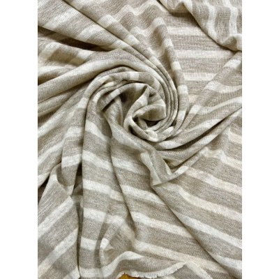 画像7: 生地：麻100％霜降り天竺ニット（ベージュ／グレージュ）