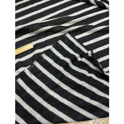 画像3: 生地：麻100％霜降り天竺ニット（黒／グレージュ）