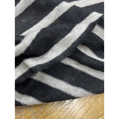 画像4: 生地：麻100％霜降り天竺ニット（黒／グレージュ）