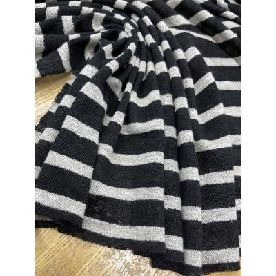 画像5: 生地：麻100％霜降り天竺ニット（黒／グレージュ）