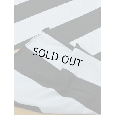 画像3: 生地：綿100％太ボーダー柄天竺ニット（サックス／黒）