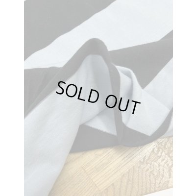 画像4: 生地：綿100％太ボーダー柄天竺ニット（サックス／黒）