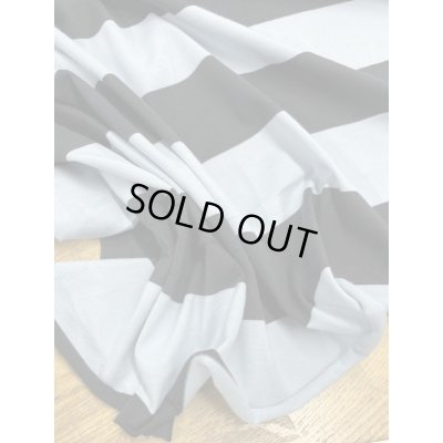 画像5: 生地：綿100％太ボーダー柄天竺ニット（サックス／黒）