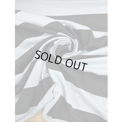 画像6: 生地：綿100％太ボーダー柄天竺ニット（サックス／黒）