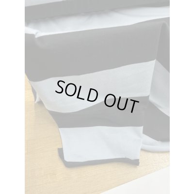 画像7: 生地：綿100％太ボーダー柄天竺ニット（サックス／黒）