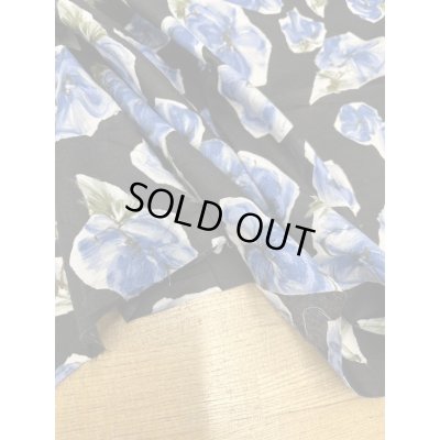 画像7: 生地：花柄プリント綿60ローン（黒／ブルー）