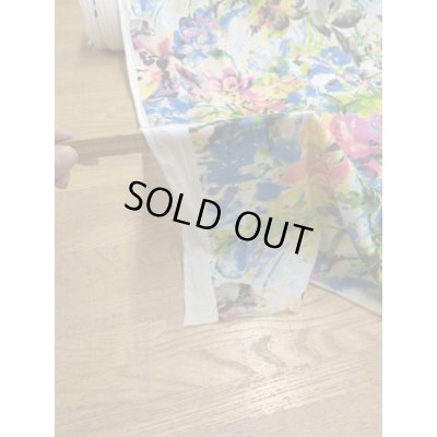 画像5: 生地：綿レーヨンボタニカル柄カラフルニット（オフ地）