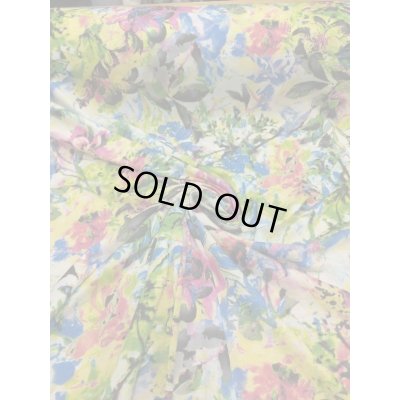 画像6: 生地：綿レーヨンボタニカル柄カラフルニット（オフ地）