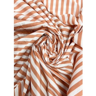 画像5: 生地:綿100%ボーダー柄天竺ニット(キナリ/ピンク)