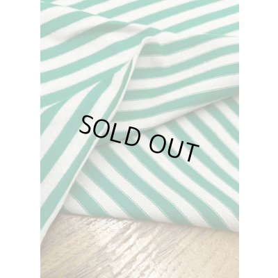 画像4: 生地：綿100％ボーダー柄天竺ニット（オフ／グリーン）