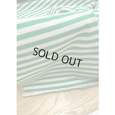 画像7: 生地：綿100％ボーダー柄天竺ニット（オフ／グリーン）