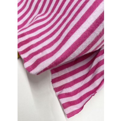 画像7: 生地：綿100％ボーダー柄天竺ニット（薄ピンク／濃いピンク）