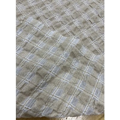 画像3: 生地：綿キュプラ混格子柄リップル（ベージュ）