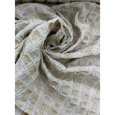 画像6: 生地：綿キュプラ混格子柄リップル（ベージュ）