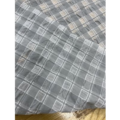 画像3: 生地：綿キュプラ混格子柄リップル（グレー）