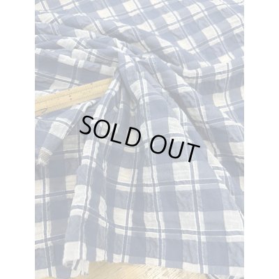 画像5: 生地：綿キュプラ混格子柄リップル（紺）