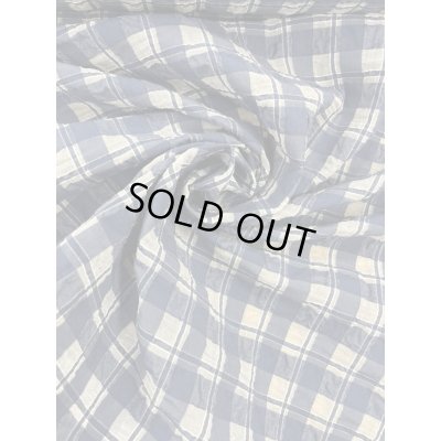 画像6: 生地：綿キュプラ混格子柄リップル（紺）