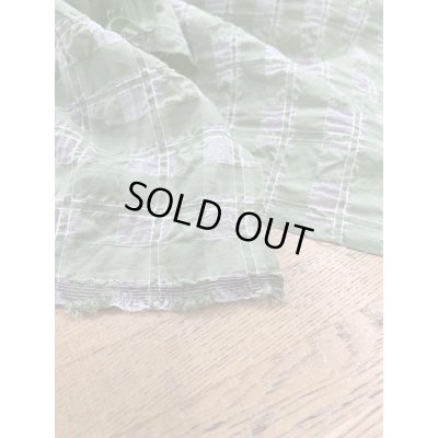 画像7: 生地：綿キュプラ混格子柄リップル（緑）