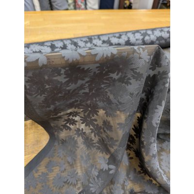 画像7: 生地：ポリレーヨン花柄朱子染オパール（グレー）