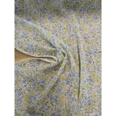 画像4: 生地：ポリエステル100％花柄サッカー（白）