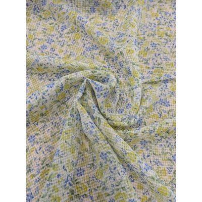 画像5: 生地：ポリエステル100％花柄サッカー（白）