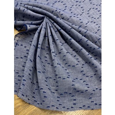 画像5: 生地：綿100％サークルカットジャガード（デニムブルー）