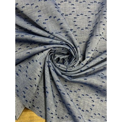 画像6: 生地：綿100％サークルカットジャガード（デニムブルー）