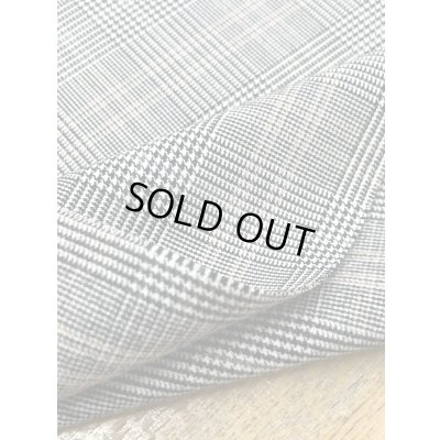 画像4: 生地：裏微起毛グレンチェック柄ポリストレッチ（黒／白）イエローライン