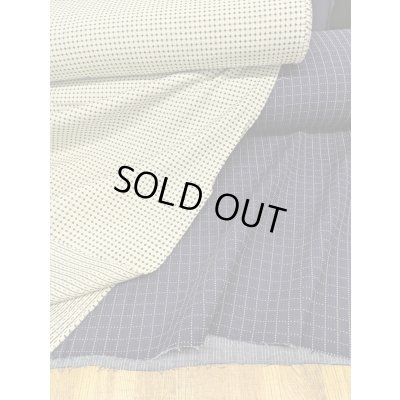 画像7: 生地:綿100%刺子風方眼柄(白/黒)