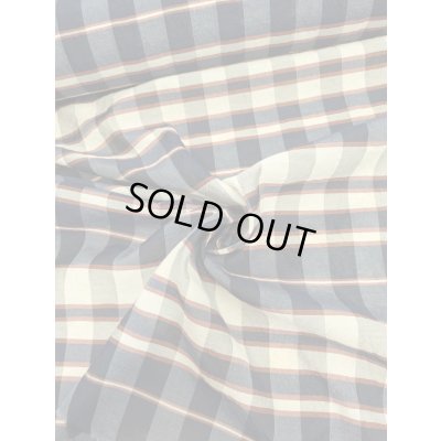 画像5: 生地:チェック柄シルク(紺)