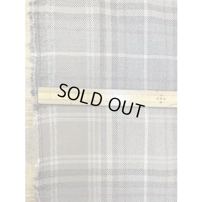 画像2: 生地：チェック織り薄手ウール（ベージュ）